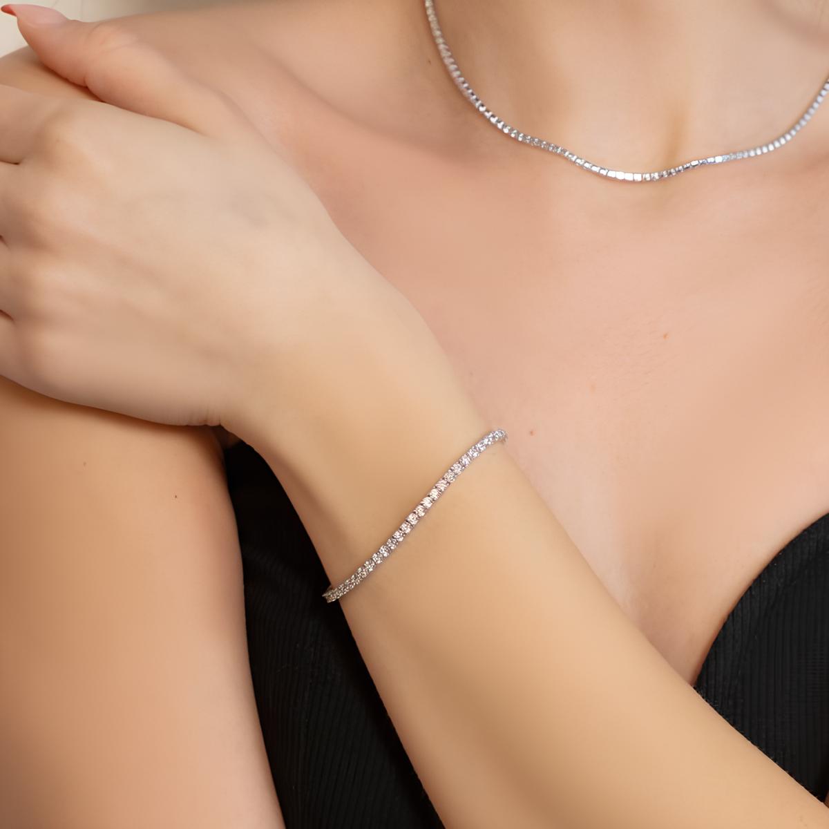 Bracciale Tennis CHI MI AMA in Argento 925