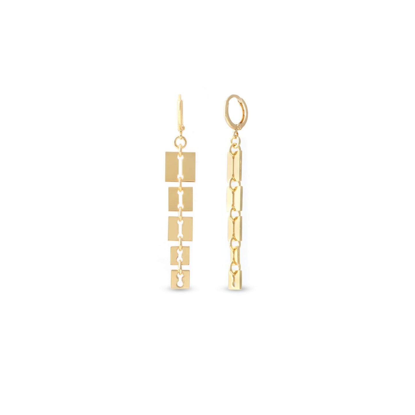 Orecchini Pendenti Lux Unoaerre – Bronzo Dorato, Lunghezza 6 cm