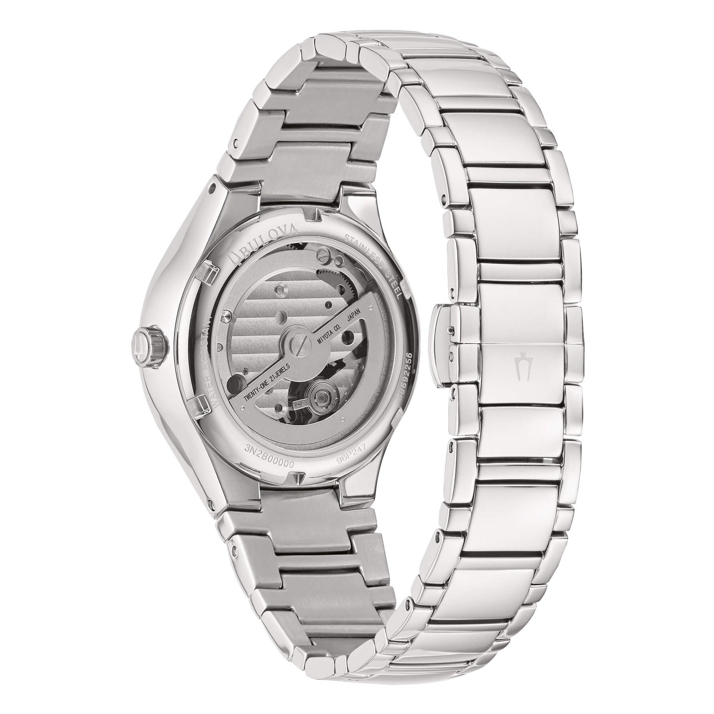 Orologio Donna Bulova Lady Automatic Open Heart in Acciaio con Quadrante Madreperla – 96P247