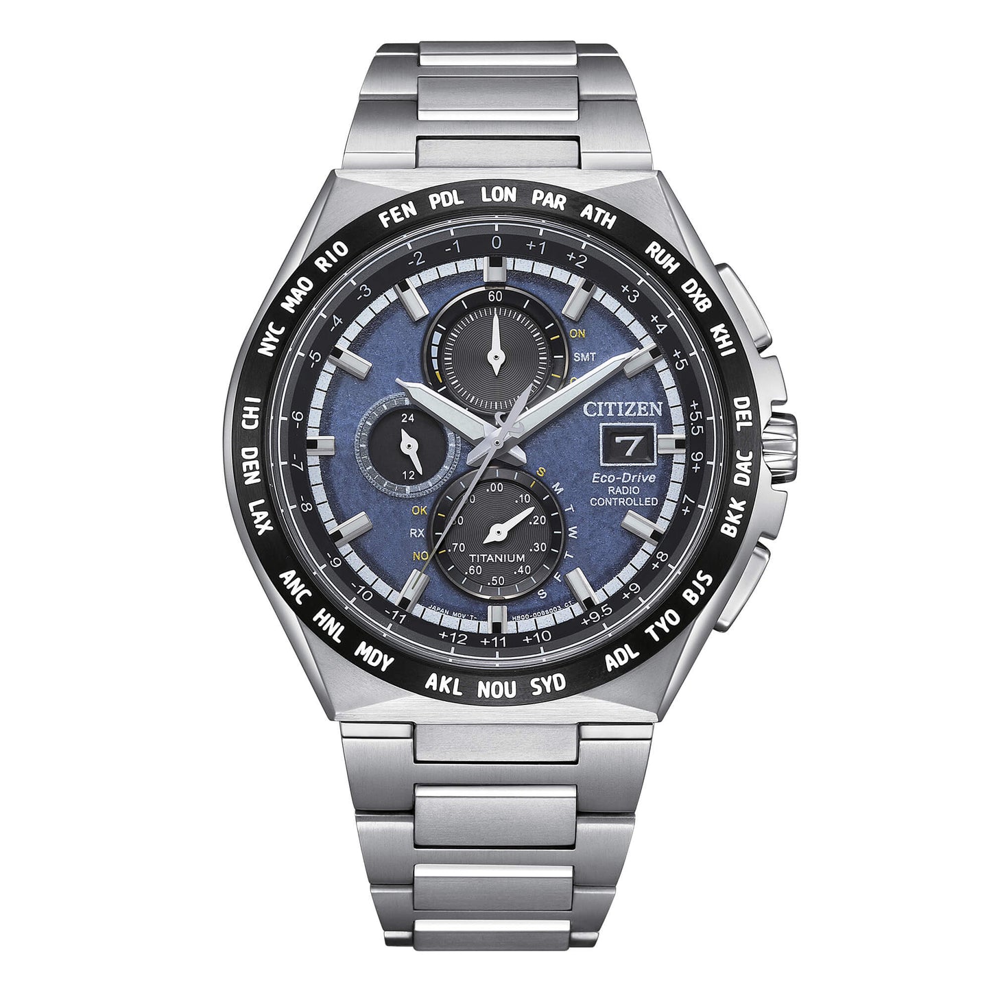 Citizen Super Titanio Radiocontrollato Eco-Drive – Orologio Uomo con Calendario Perpetuo e Cronografo