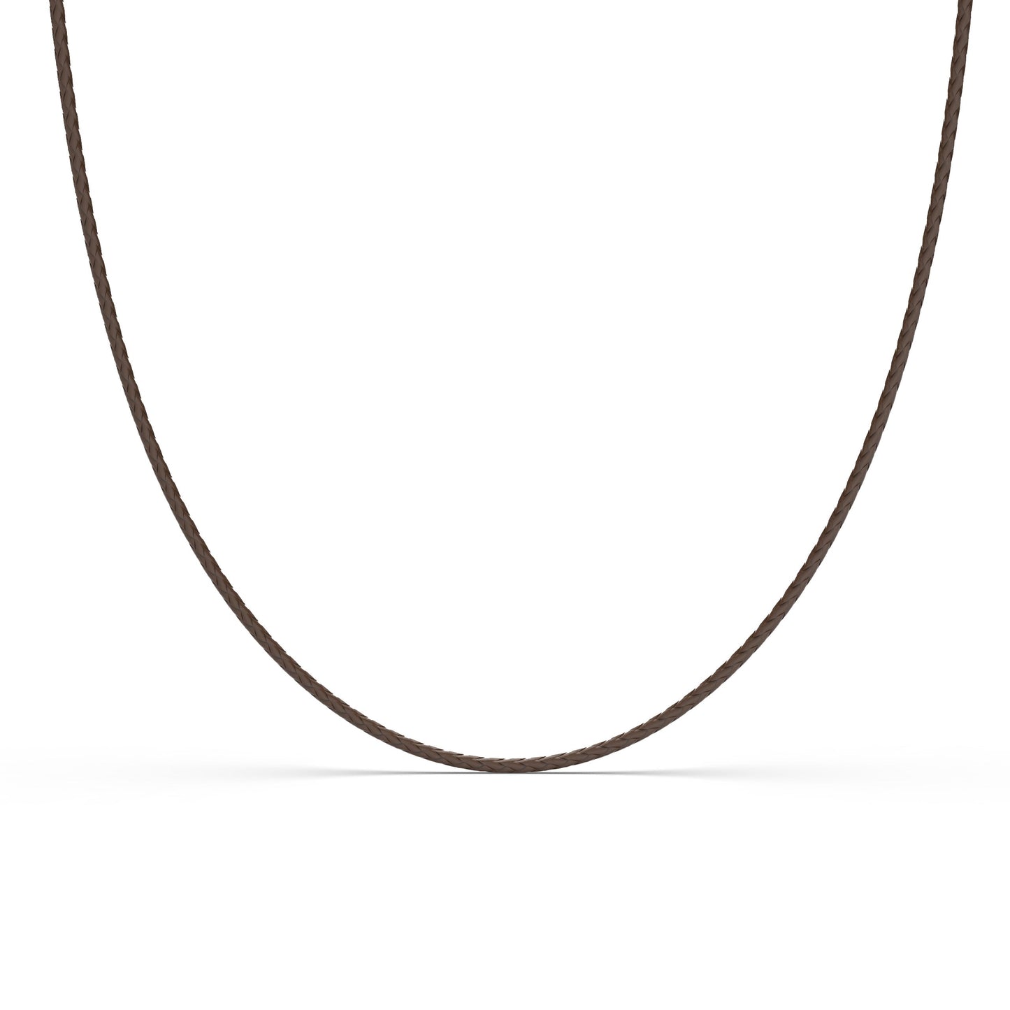 COLLANA base RERUM in cuoio intrecciato marrone