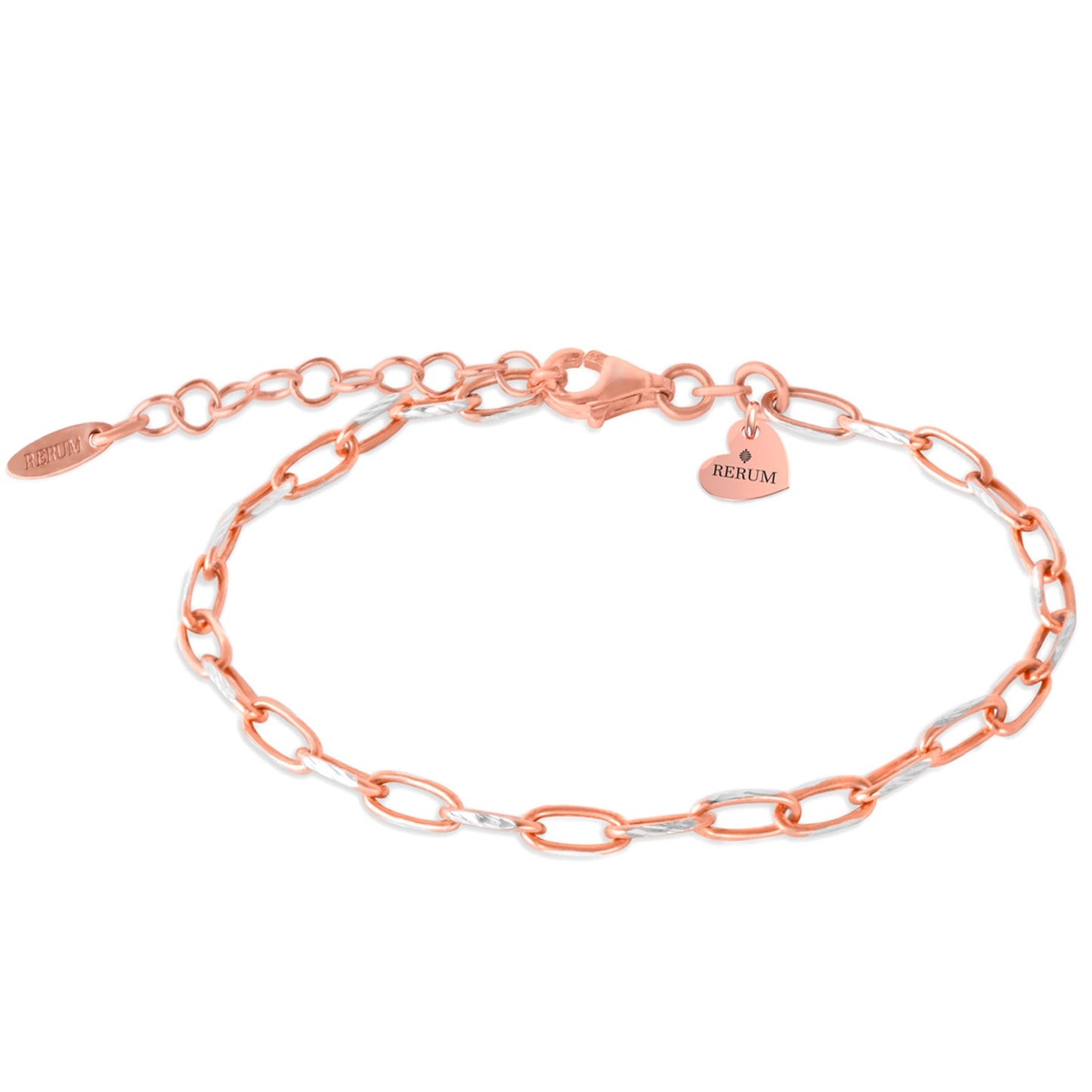 Bracciale Donna Rerum Gioielli Maglia Forzatina Incisa in Argento 925