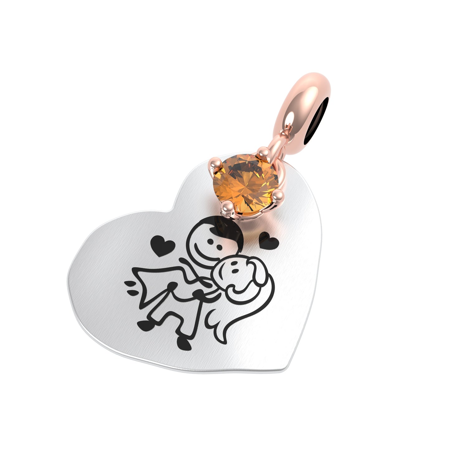 Ciondolo Cuore “Innamorati” in Argento