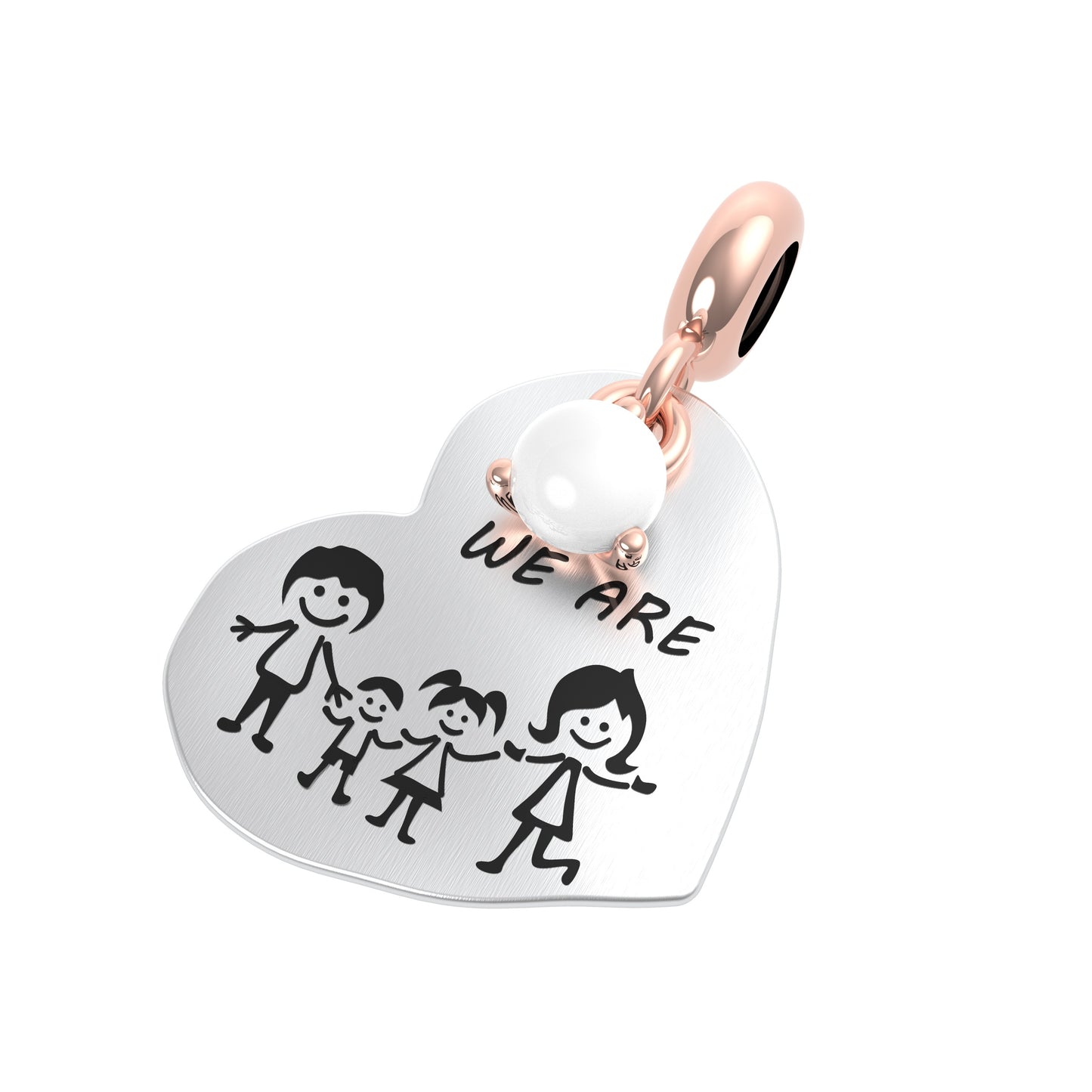 Ciondolo Cuore “We are” in Argento