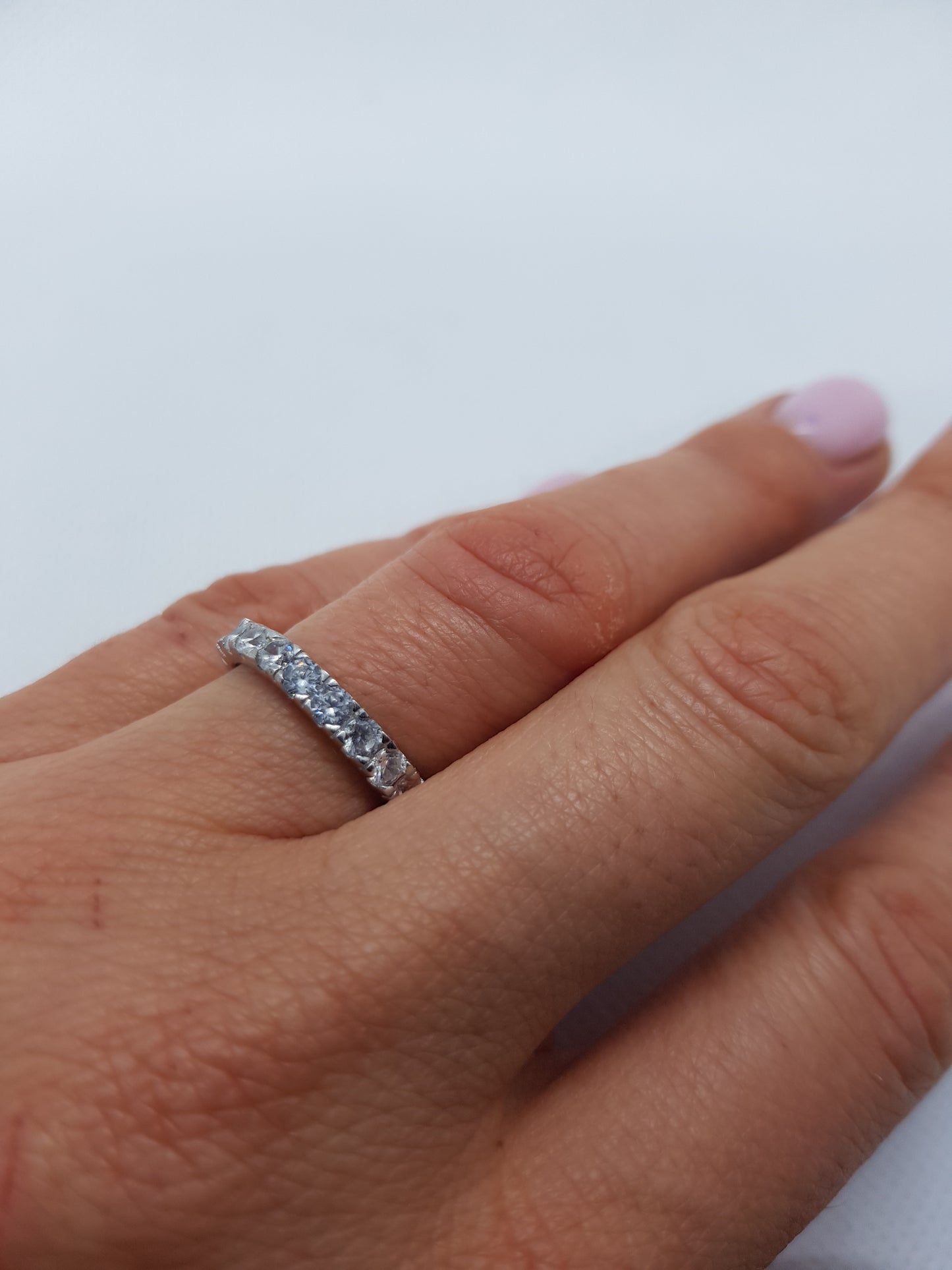 Anello FRABOSO Veretta Eternity con Zirconi Bianchi in Argento
