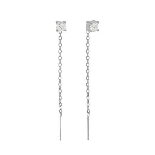 Orecchini Punto Luce in Argento 925 con Catenella