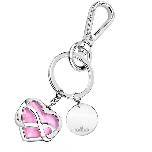 Portachiavi Morellato in Acciaio con Cuore Rosa e Infinito – Eleganza e Significato