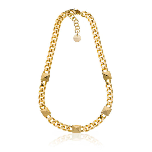 Collana UNOAERRE in Bronzo Placcato Oro Giallo – Maglia Groumette