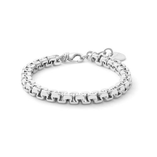 Bracciale forzatina quadrata argentato