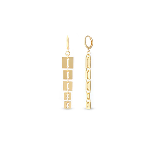 Orecchini Pendenti Lux Unoaerre – Bronzo Dorato, Lunghezza 6 cm