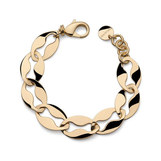 Bracciale Unoaerre in Maglia Marina Dorata – 19 cm, Finitura Lucida