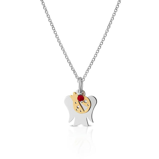 Collana Lunga Giannotti 90 cm con Pendente Angelo e Coccinella in Argento
