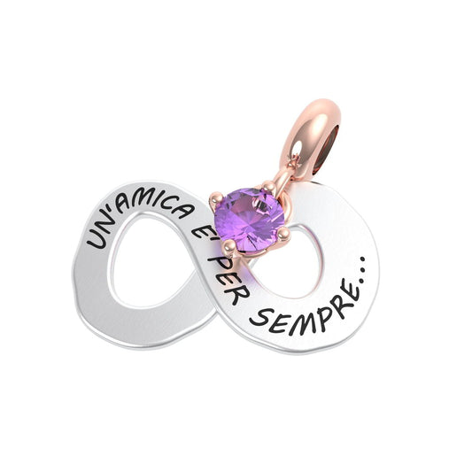 Charm Infinito “Un’amica è per sempre” in Argento