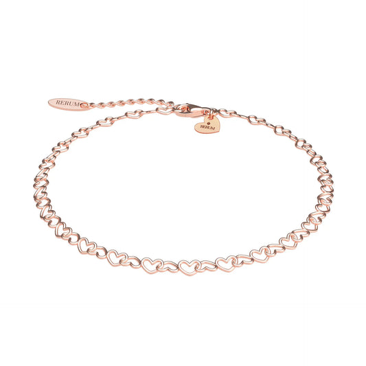 Bracciale RERUM in Argento con PVD Rosè – Cuori