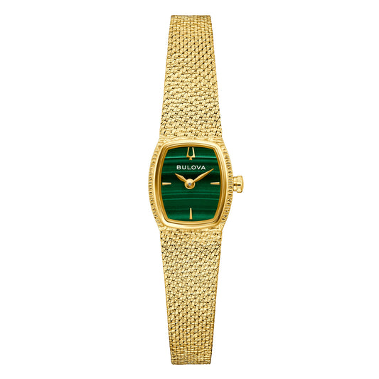 Orologio Donna Bulova Goddess of Time 97L184 – Acciaio Oro con Quadrante Verde Malachite