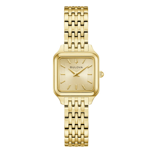 Orologio Donna Bulova Sutton Square 97L191 β Acciaio Dorato e Vetro Zaffiro