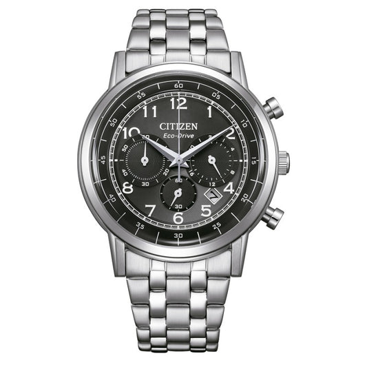 Orologio Citizen CA4630-53E Chrono OF 2025 – Eco-Drive, Acciaio, Quadrante Nero