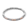 Bracciale Uomo Comete Elegant UBR1009 – Acciaio PVD Rosè e Diamanti