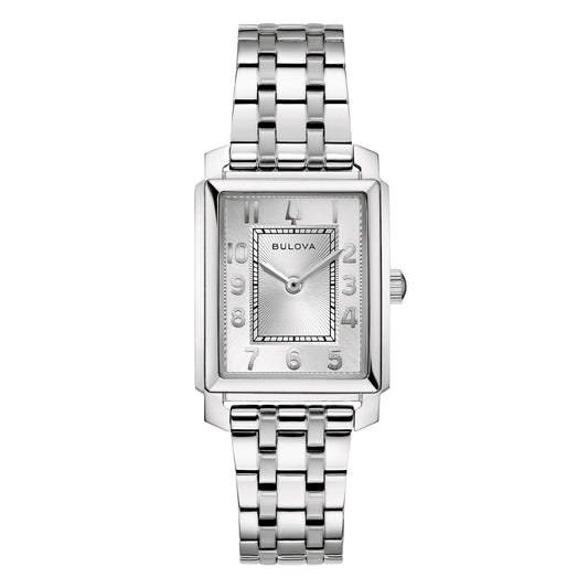 Orologio Donna Bulova Sutton Tank 96L349 – Acciaio con Quadrante Bianco