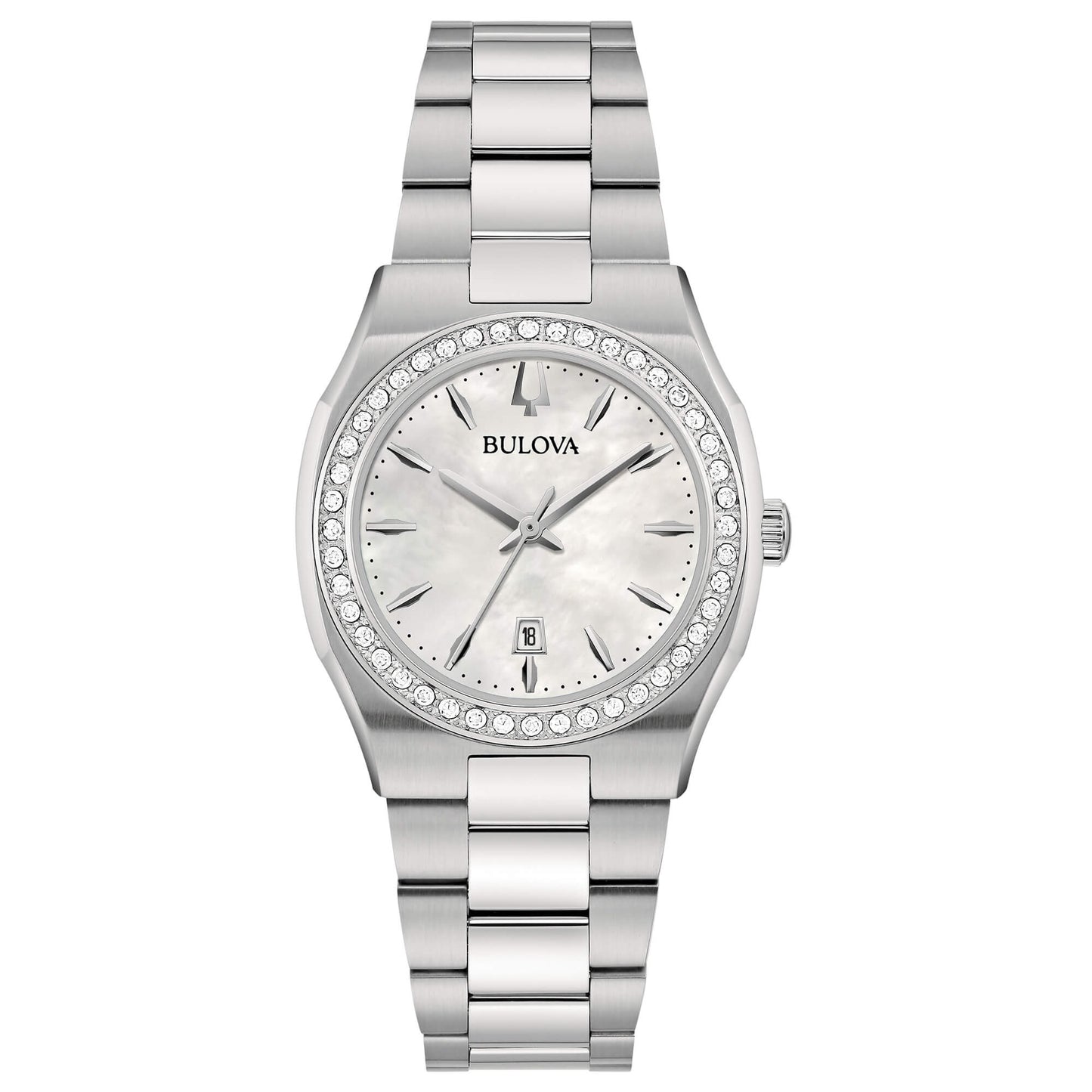 Orologio Donna Bulova Surveyor Lady 96R245 – Acciaio con Diamanti e Madreperla