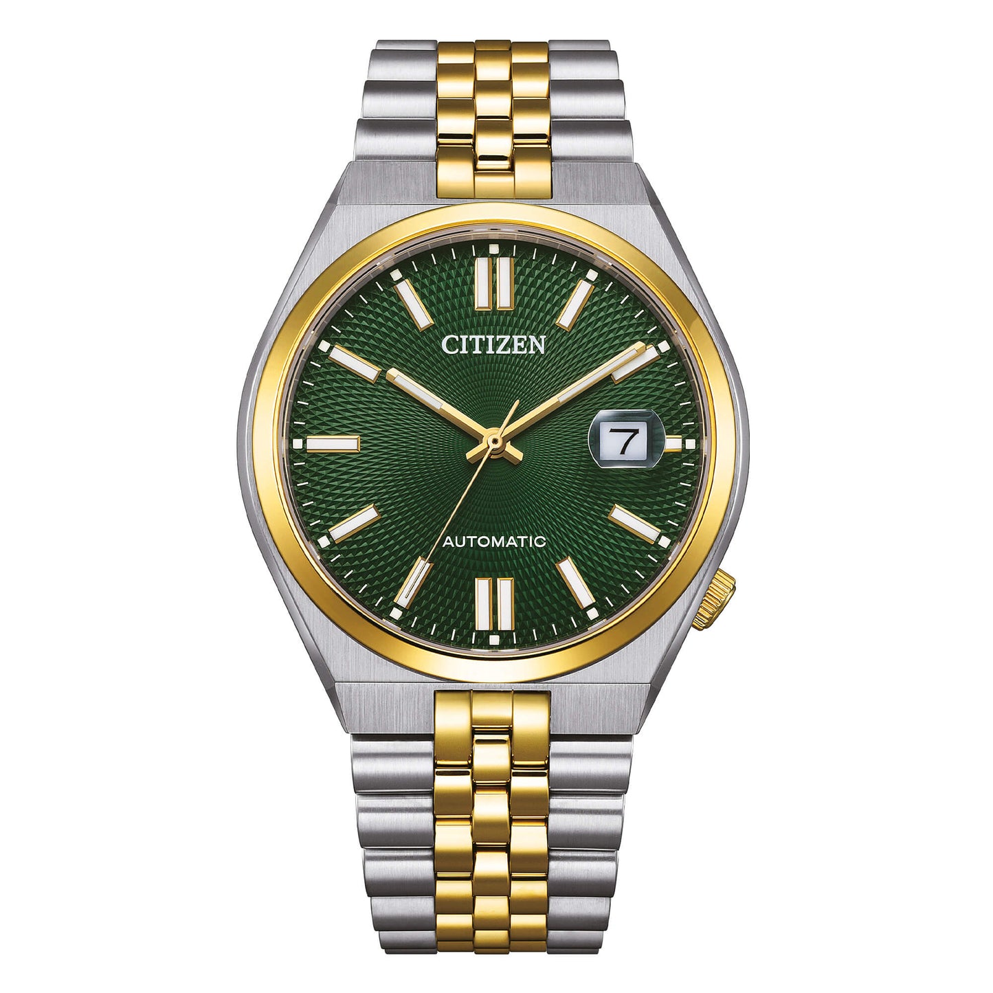 Orologio Uomo Citizen Tsuyosa 60 NK0024‑54X – Automatico Acciaio Bicolore con Quadrante Verde