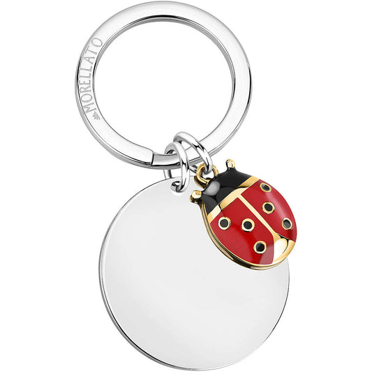 Portachiavi con Medaglietta Personalizzabile e Coccinella Smaltata – Un'Idea Regalo Portafortuna
