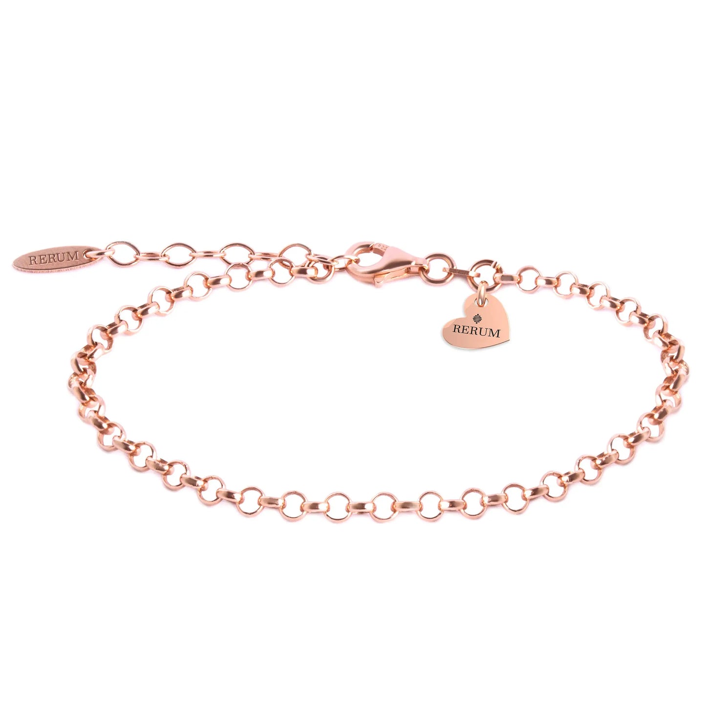 Bracciale RERUM in Argento – Maglia Rolò rosè