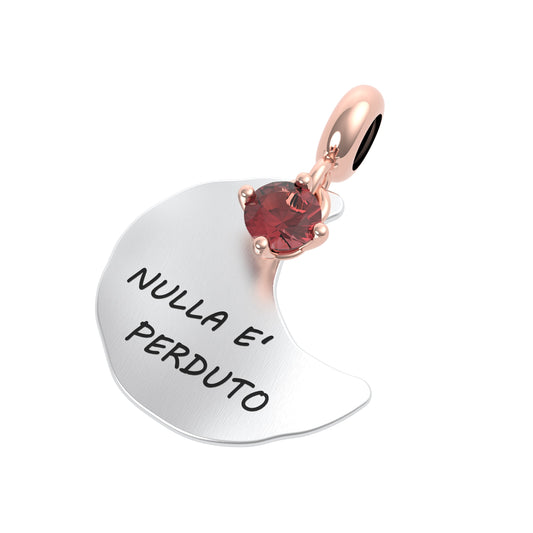 Ciondolo Luna “Nulla è Perduto” in Argento