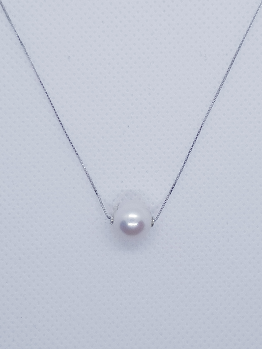 Girocollo Donna con Perla Coltivata 8,5/9,00mm e Catena Veneziana