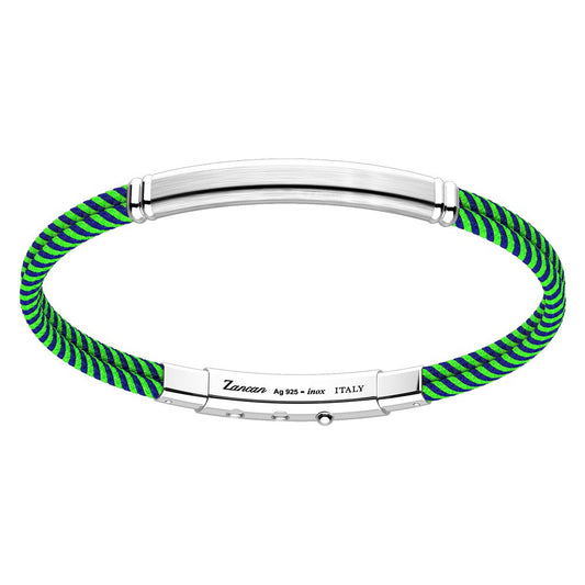 Braccialetto Zancan in Kevlar Multicolore con Placca in Argento